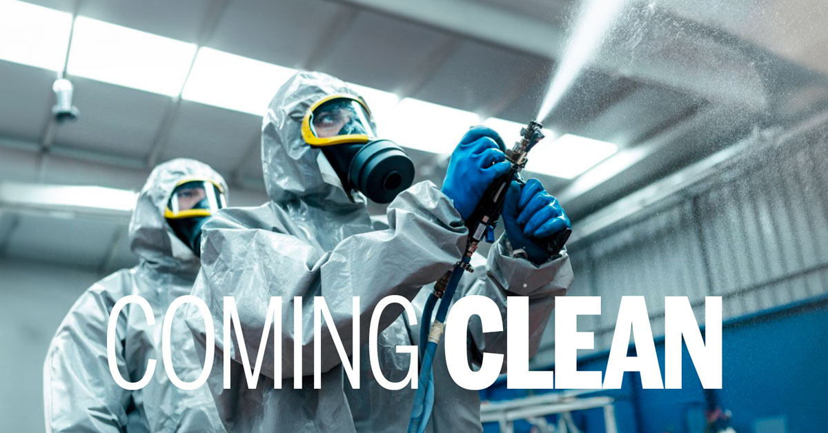 sanitation works with spray hose